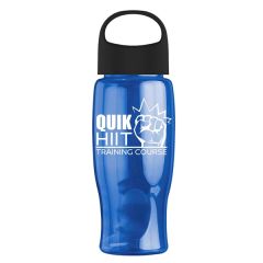 Poly-Pure - 27 Oz Transparent Bottle With Oval Crest Lid