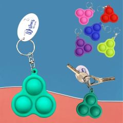 Pop-It Fidget Keychain W/ Imprinted Tag