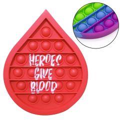 Pop It Fidget Toy - Tear Drop Shaped Full Color