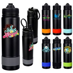 Pop Up 24 Oz Colorful Banded Bottle
