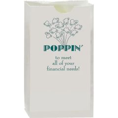 Popcorn Bags - White 4-1/4 Inch X 2-3/8 Inch X 7-3/4 Inch