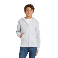 Port & Co Youth Core Fleece Full-Zip Hooded Sweatshirt