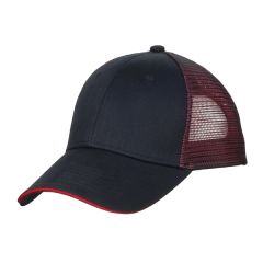 Port Authority Double Mesh Snapback Sandwich Bill Cap