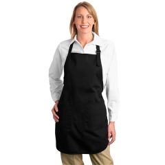 Port Authority Full-Length Apron With Pockets.