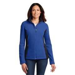 Port Authority Ladies Colorblock Value Fleece Jacket.