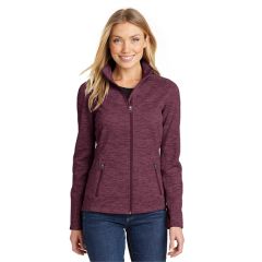 Port Authority Ladies Digi Stripe Fleece Jacket.
