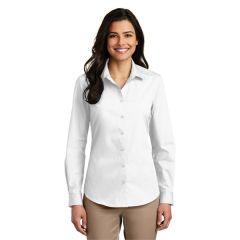Port Authority Ladies Long Sleeve Carefree Poplin Shirt.