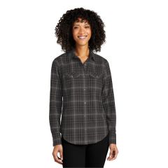 Port Authority Ladies Long Sleeve Ombre Plaid Shirt
