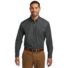 Port Authority Long Sleeve Carefree Poplin Shirt.