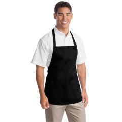 Port Authority Medium-Length Apron With Pouch Pockets.