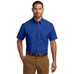 Port Authority Short Sleeve Carefree Poplin Shirt.
