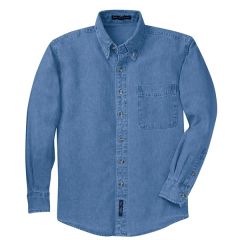 Port Authority Tall Long Sleeve Denim Shirt.