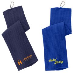 Port Authority Waffle Microfiber Golf Towel.