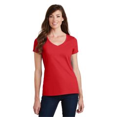Port & Company Ladies Fan Favorite V-Neck Tee.