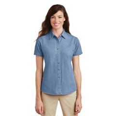 Port & Company - Ladies Short Sleeve Value Denim Shirt.