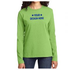 Port & Company Women's Long-Sleeved Core Cotton T-Shirt