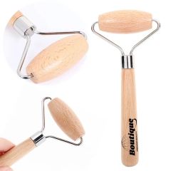 Portable Beech Wood Facial Roller Skin Massager For Face