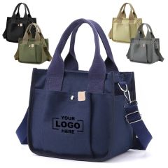 Portable Canvas Tote Bag Shopping Beach Travel