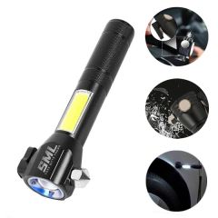 Portable Cob Travel Emergency Flashlight With Car Safety Ham
