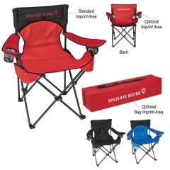 Portable Collapsible Padded Folding Chair With Bag