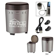 Portable Compact Wireless Earbuds and Speaker In-One