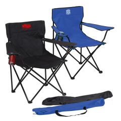 Portable Folding Chair W/ Cup Holder& Carry Bag,holds 225 Lbs