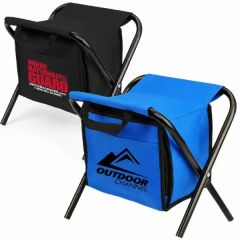 Portable Insulated Folding Cooler Stool, Holds 225 Lbs