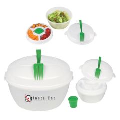 Portable Multi-Compartment Salad Bowl