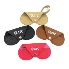 Portable PU Leather Folding Travel Sunglasses Case