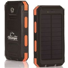 Portable Solar Charger Waterproof Power Bank W/ Flashlights