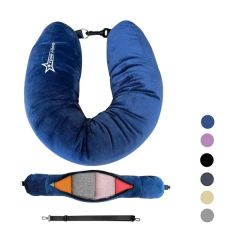 Portable Travel Neck Pillow With Hidden Storage Pocket