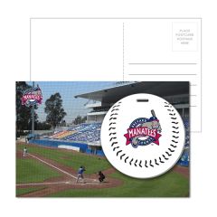Post Card With Full Color Baseball Luggage Tag