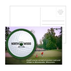 Post Card With Full Color Golf Luggage Tag