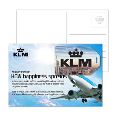 Post Card With Full Color Hangtag Shaped Luggage Tag
