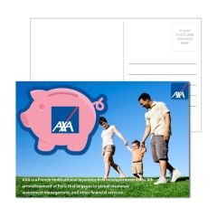 Post Card With Full Color Piggy Bank Coaster