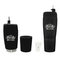 Pour Caddy 20 Oz Flask Set - Laser Engraved