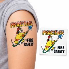 Practice Fire Safety Temporary Tattoo
