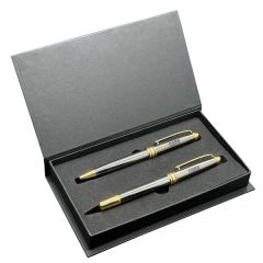 Premade Double Pen Set With Danish-Ii Ballpoint & Rollerball