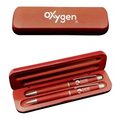 Premade Wooden Box Terrific Timber-4 Double Pen Set