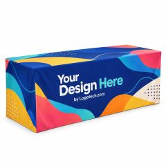 Premium Fitted Table Cover 8 Ft 4-Sided Dye-Sublimated