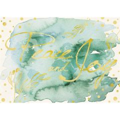 Premium Watercolor Peace & Joy Holiday Greeting Card
