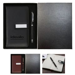 Prestige Leather Journal & Pen Gift Set