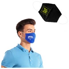 Printed Cotton Fitted Face Mask With Filter Pocket