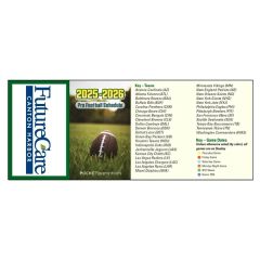 Pro Football Schedule Pocket Pamphlet