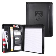 Prodesigner PU Leather 8.5 Inch X 11 Inch Calculator Zippered Portfolio