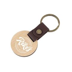 PU Bamboo Keychain