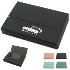PU Leather Business Card Holder With Magnetic Closure