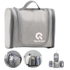 PU Leather Hanging Travel Toiletry Bag All-Over Printing