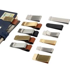 PU Leather Pen Clip Holder For Notebooks
