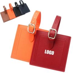PU Leather Square Luggage Name Tag